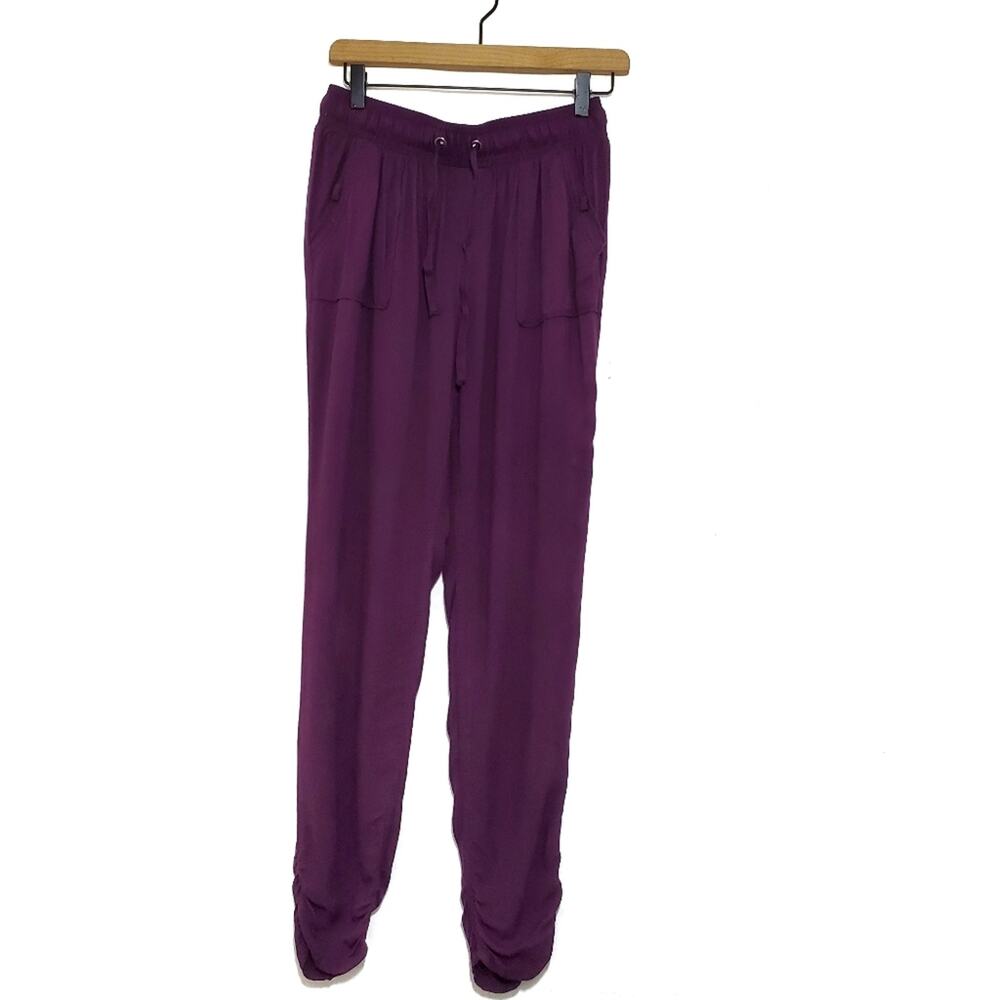 Rewash | Soft Lounge Jogger Pants with Ruched Ankles, Pockets and Elastic Waist